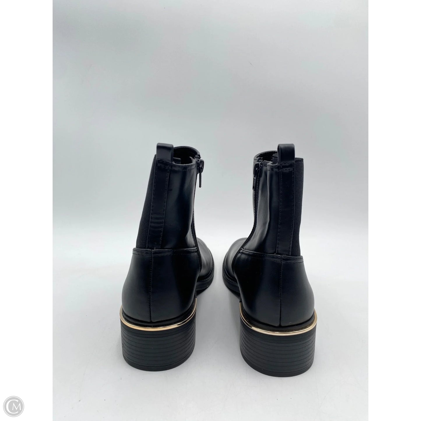 Boots Ankle Flats By Clothes Mentor In Black, Size: 10