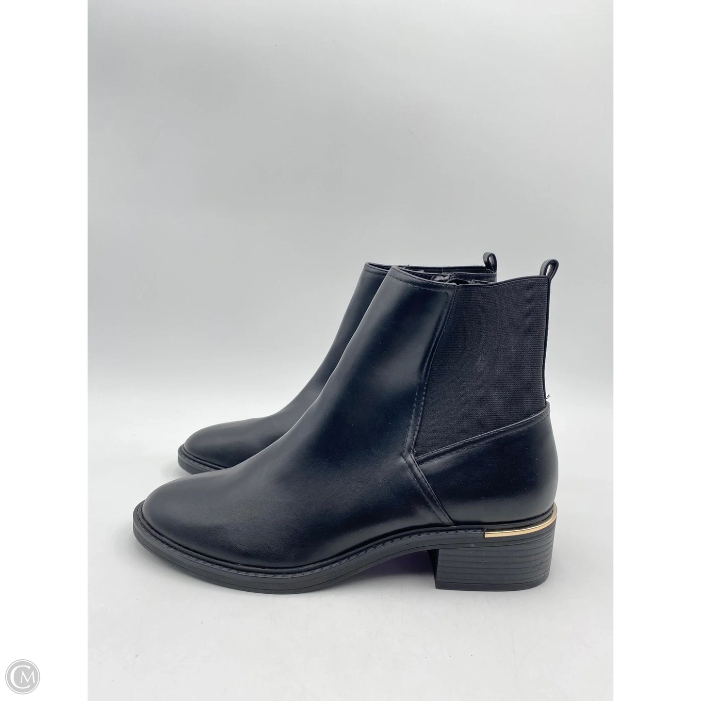 Boots Ankle Flats By Clothes Mentor In Black, Size: 10