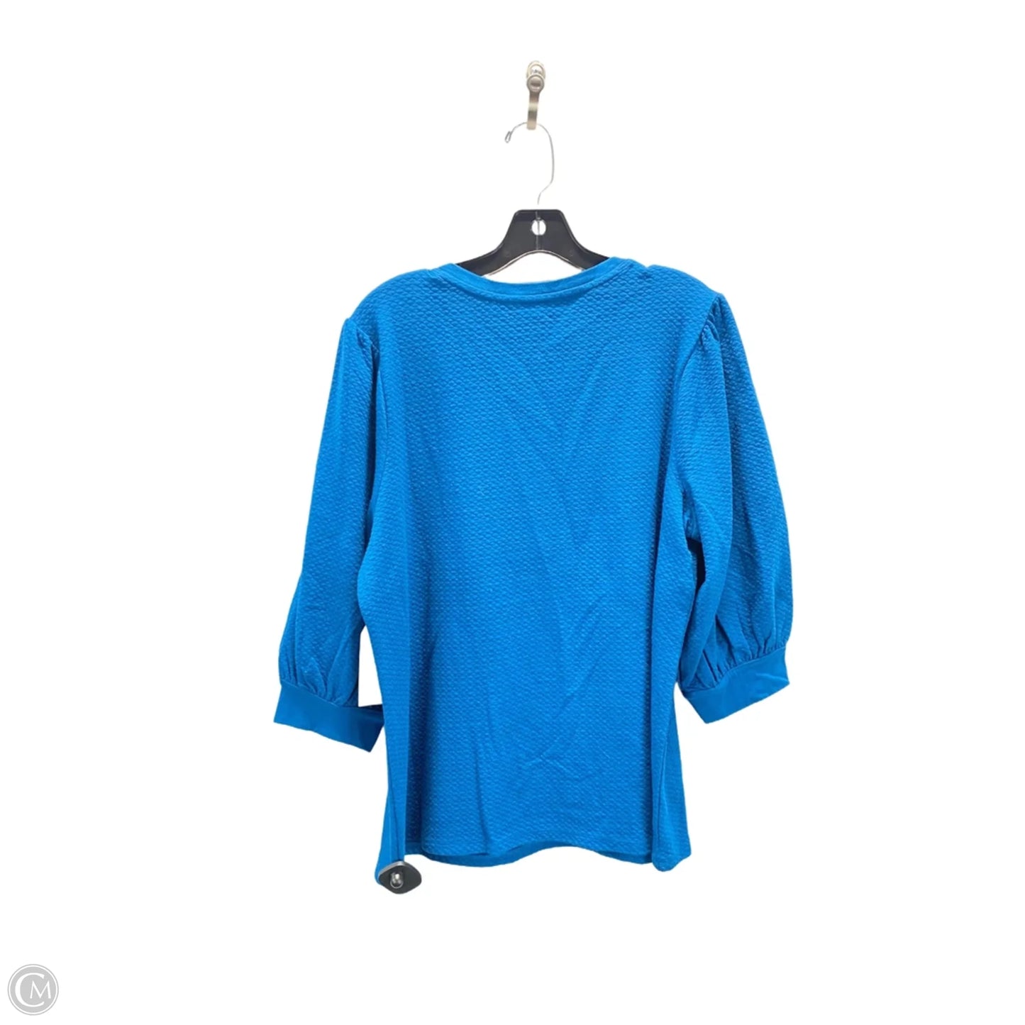 Top 3/4 Sleeve By Time And Tru In Blue, Size: Xl