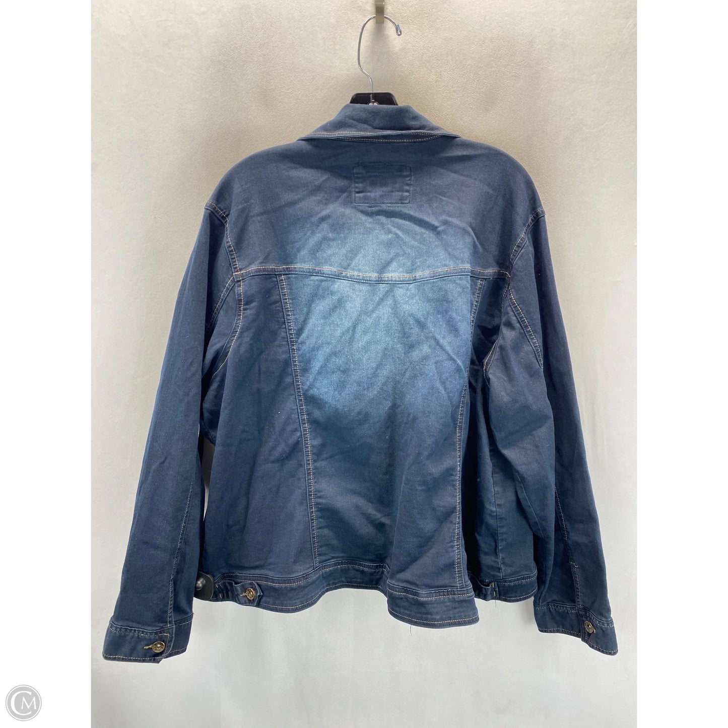 Jacket Denim By Clothes Mentor In Blue, Size: 2x