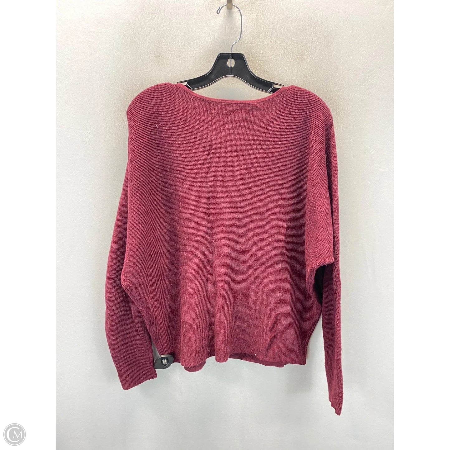 Sweater By Clothes Mentor In Maroon, Size: L