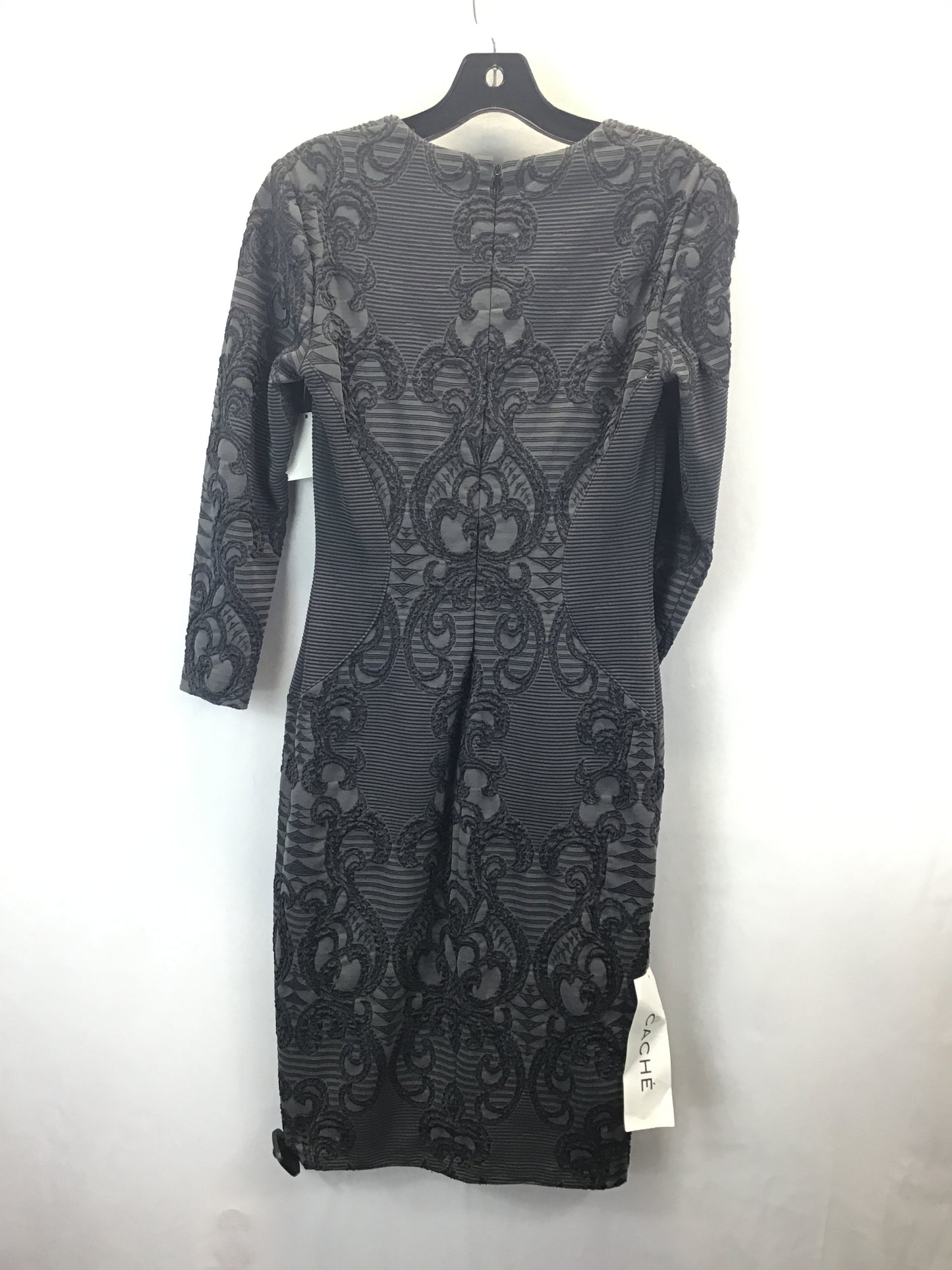 Dress Casual Midi By Cache In Grey, Size: S