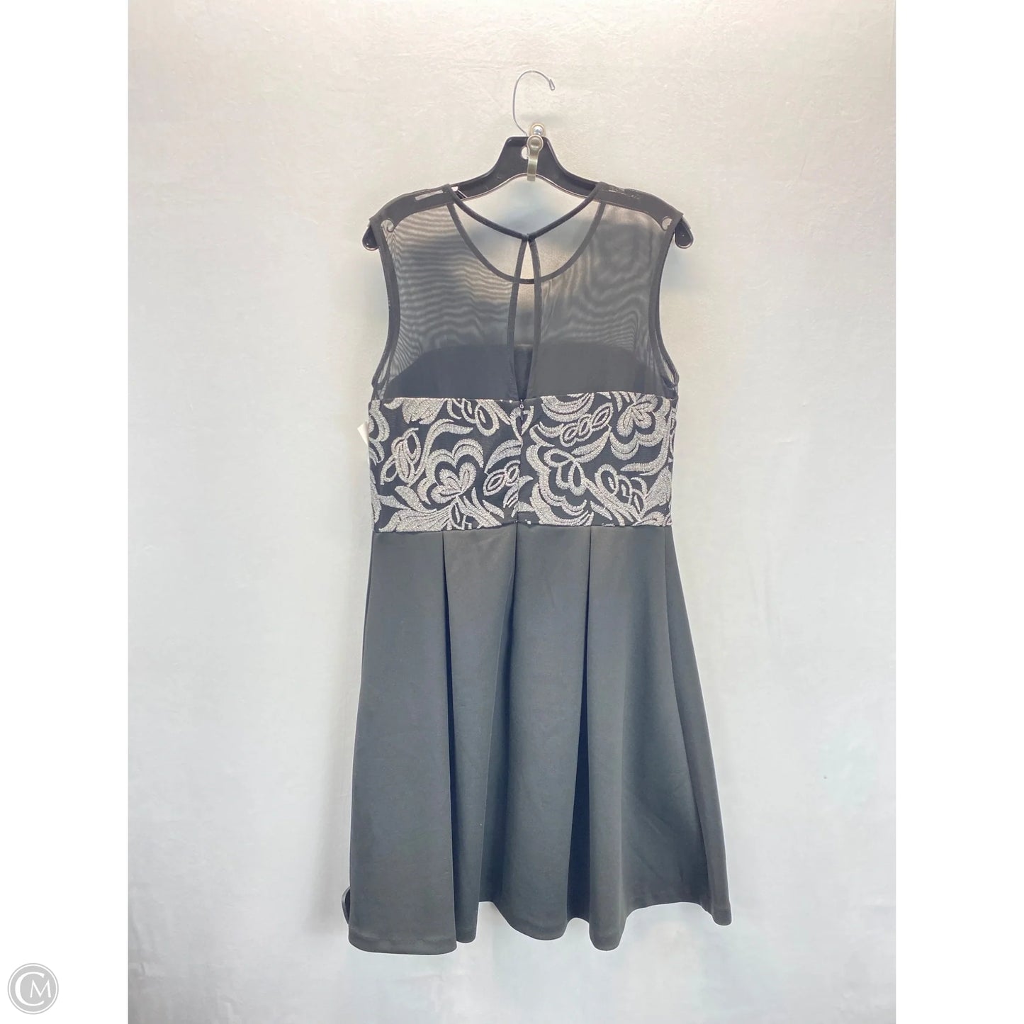 Dress Party Midi By Covington In Black & Silver, Size: 12