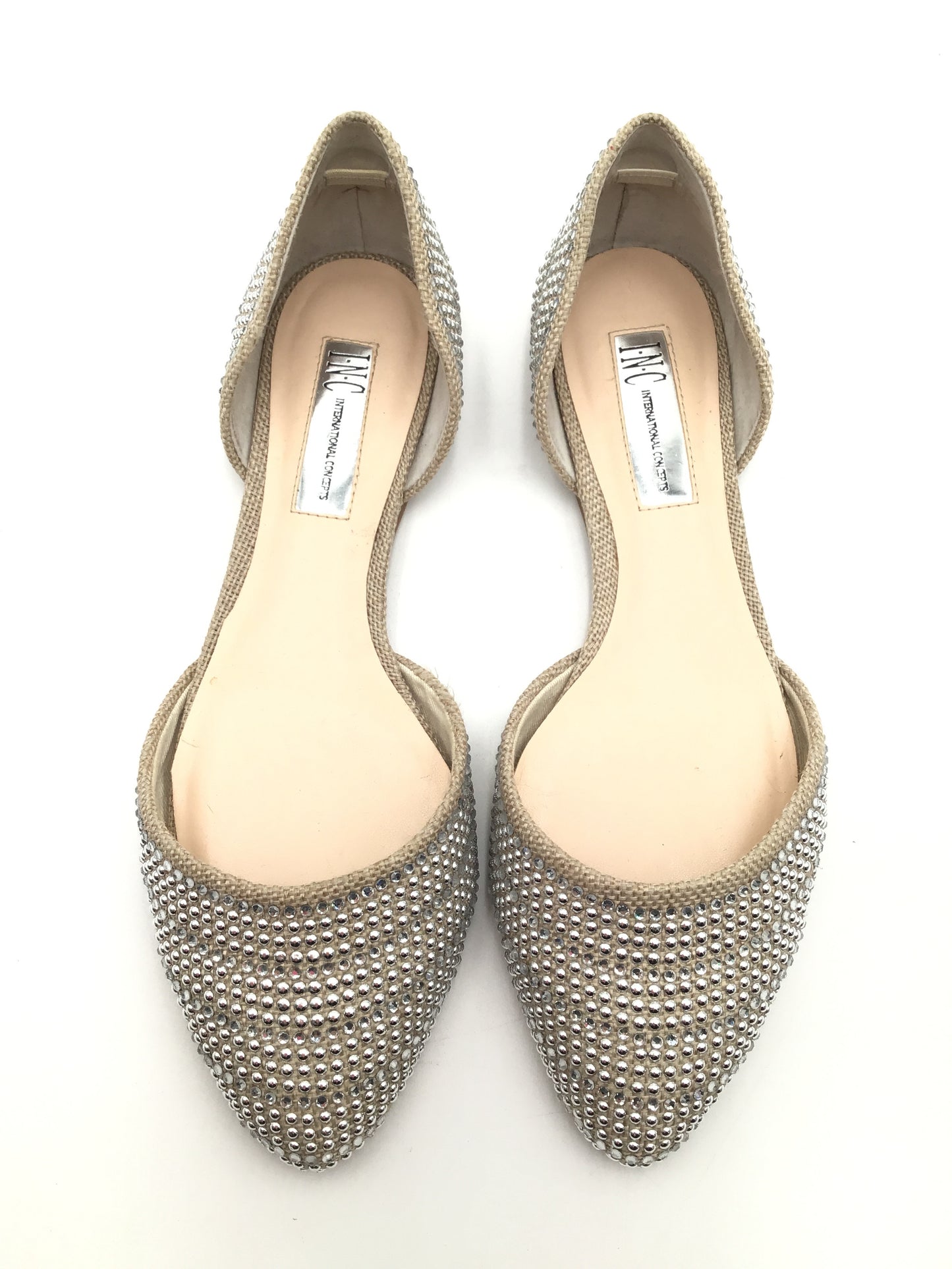 Shoes Flats By Inc In Silver & Tan, Size: 7.5