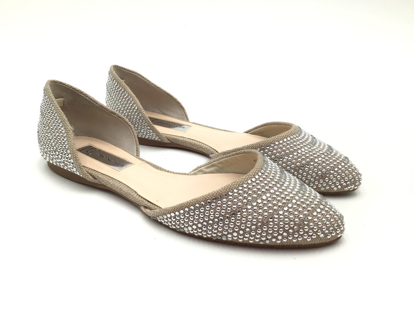 Shoes Flats By Inc In Silver & Tan, Size: 7.5