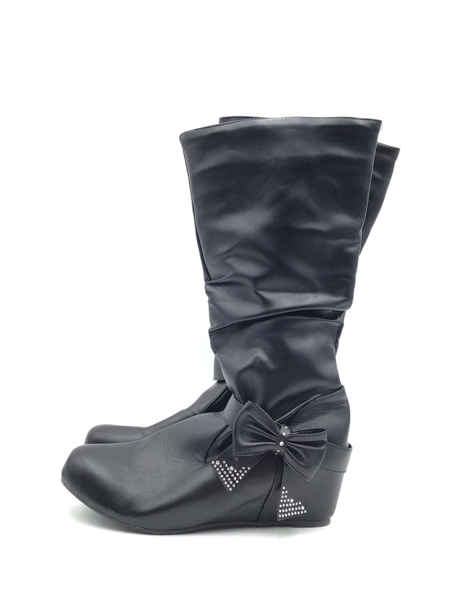 Boots Knee Flats By Clothes Mentor In Black, Size: 9.5