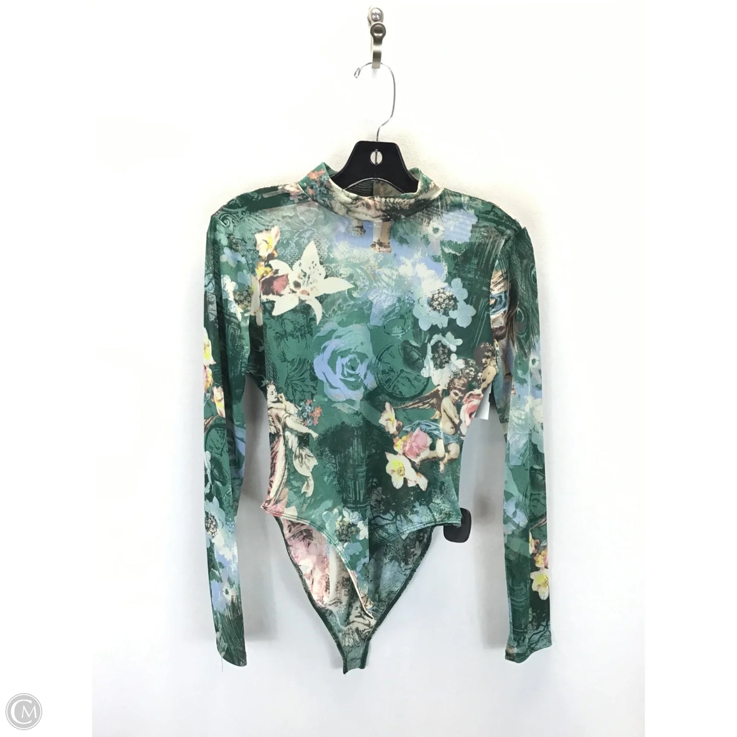 Bodysuit By Clothes Mentor In Floral Print, Size: M