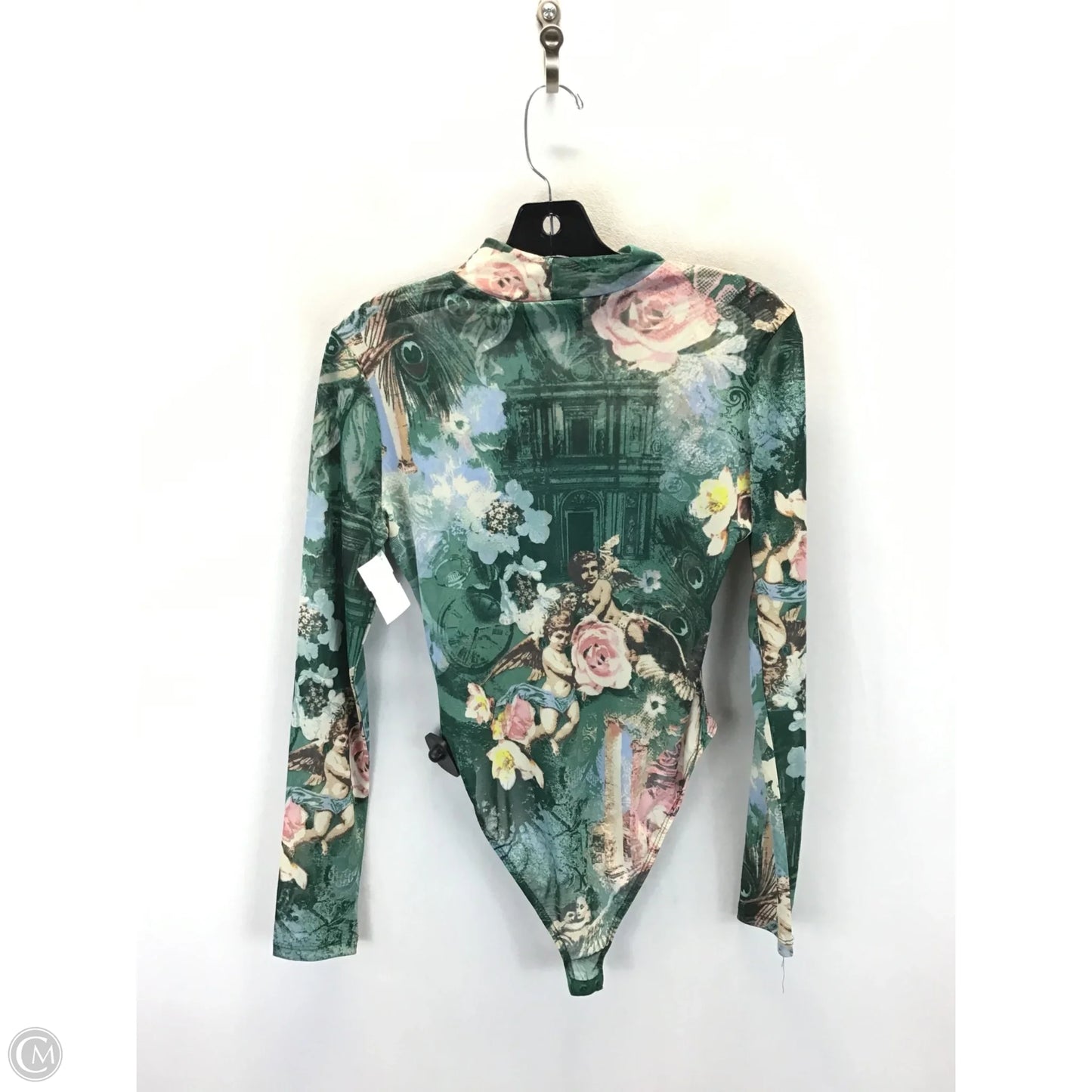 Bodysuit By Clothes Mentor In Floral Print, Size: M