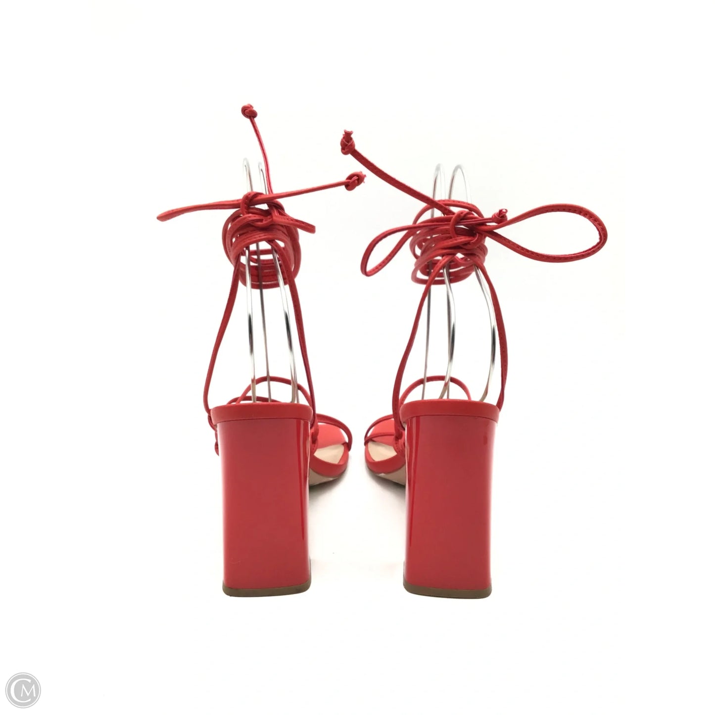 Sandals Heels Block By Steve Madden In Red, Size: 9.5
