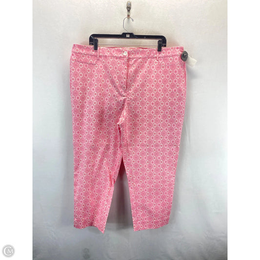 Pants Cropped By Talbots In Pink & White, Size: 20