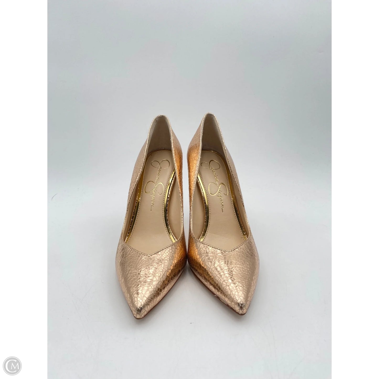 Sandals Heels Stiletto By Jessica Simpson In Rose Gold, Size: 6.5