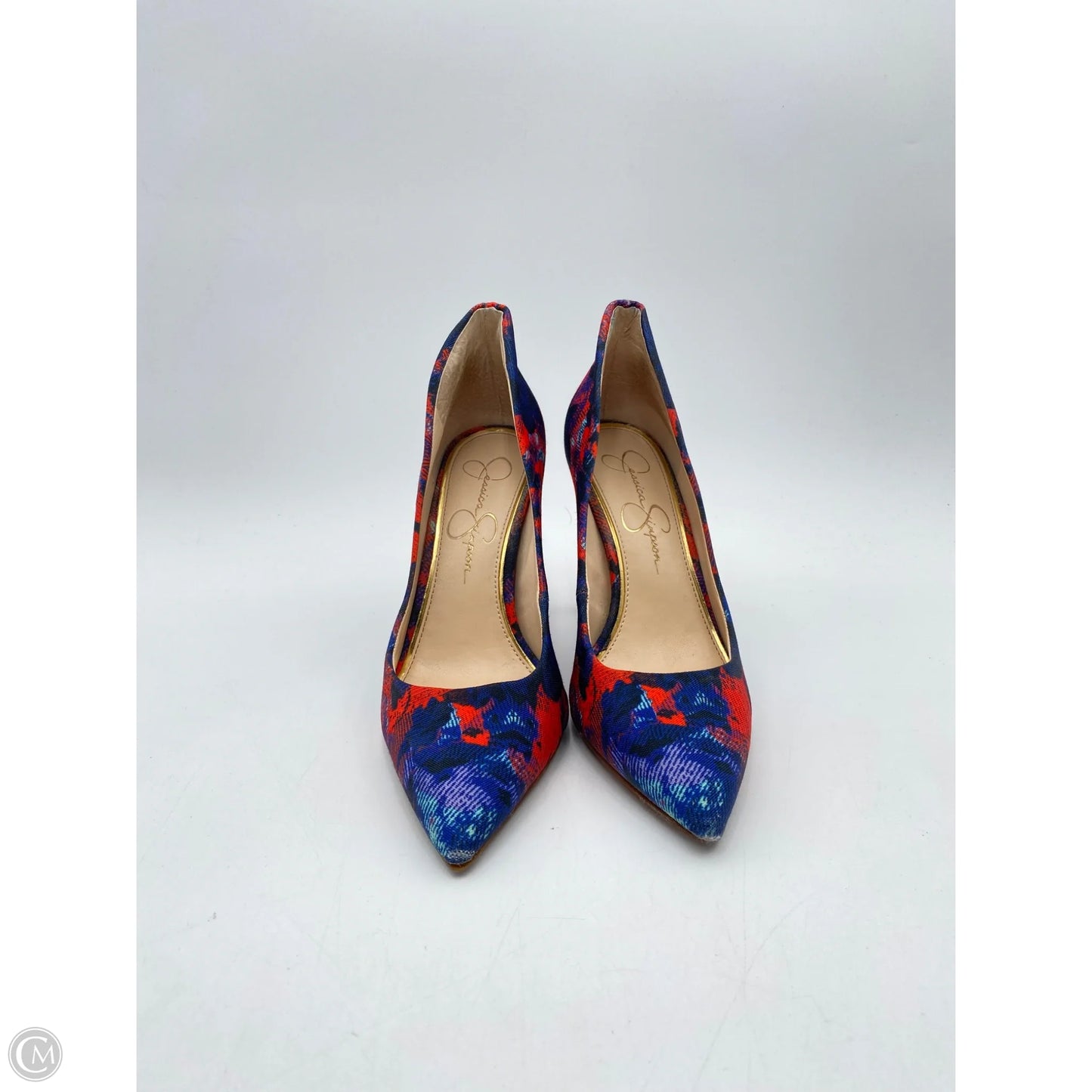 Sandals Heels Stiletto By Jessica Simpson In Multi-colored, Size: 6.5