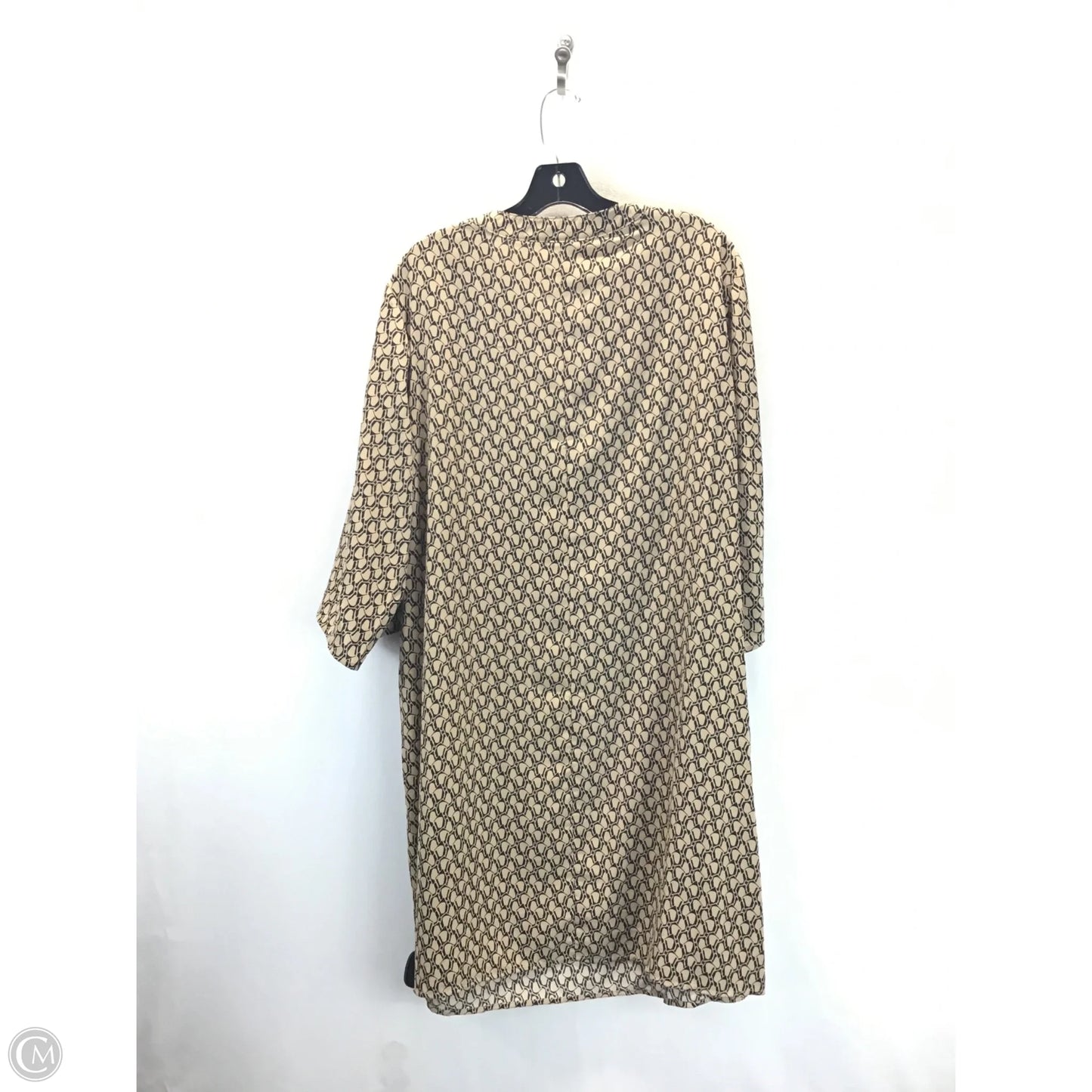 Dress Casual Midi By Shein In Black & Tan, Size: 2x