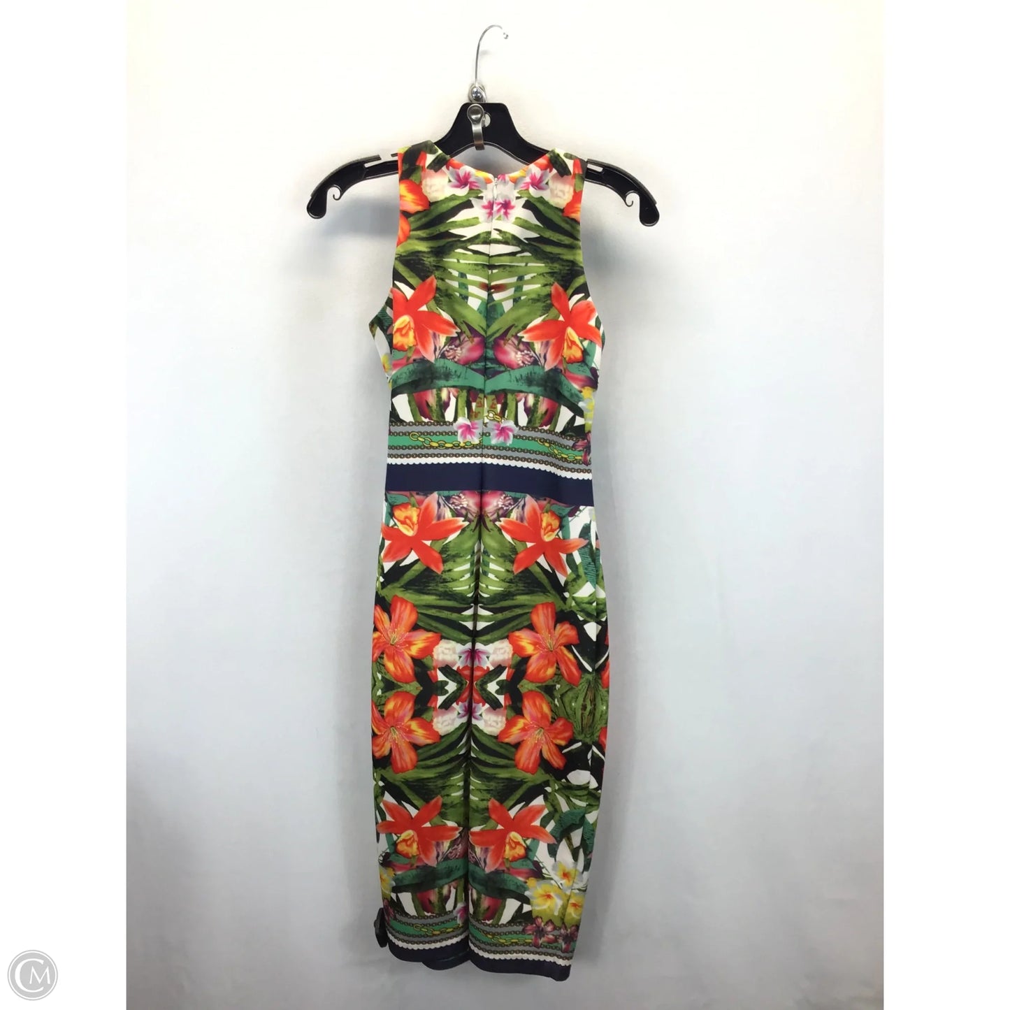 Dress Casual Midi By New York And Co In Tropical Print, Size: Xs