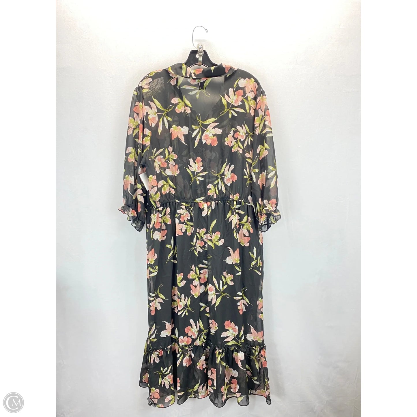 Dress Casual Midi By Clothes Mentor In Floral Print, Size: 2x