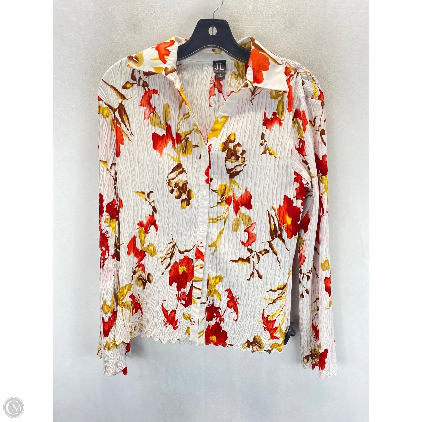 Blouse Long Sleeve By Clothes Mentor In Floral Print, Size: S