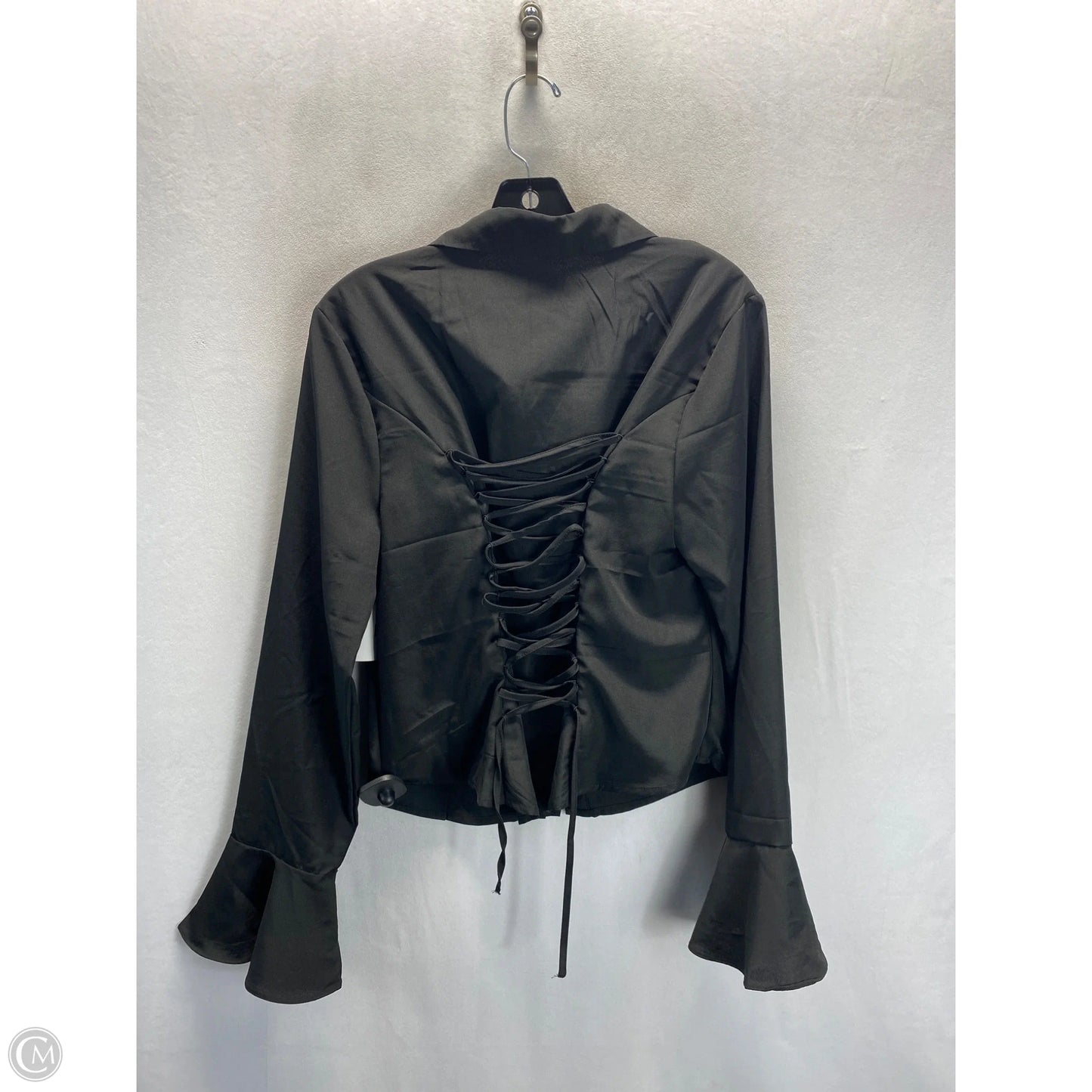 Blouse Long Sleeve By Shein In Black, Size: L