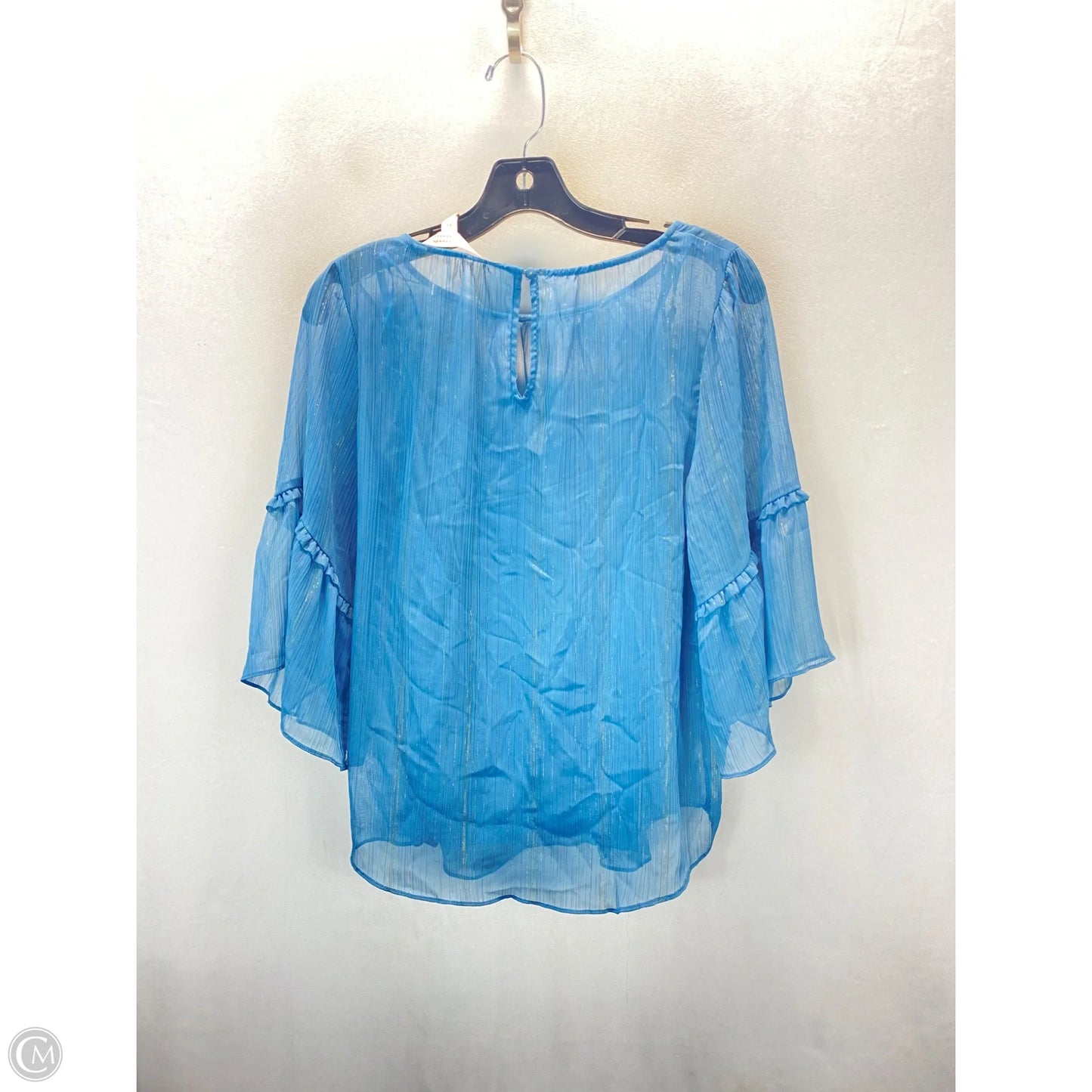 Top 3/4 Sleeve By Lc Lauren Conrad In Blue, Size: M