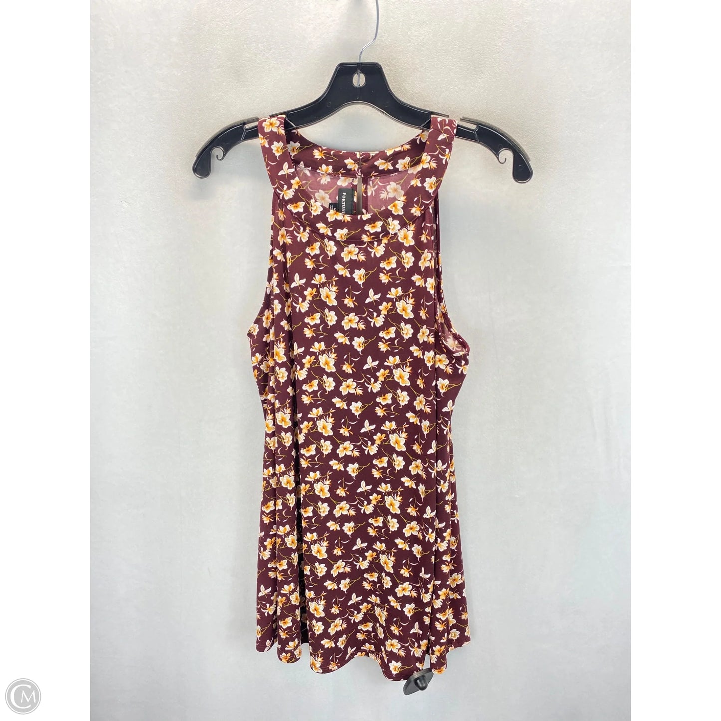 Top Sleeveless By Fortune & Ivy In Floral Print, Size: M