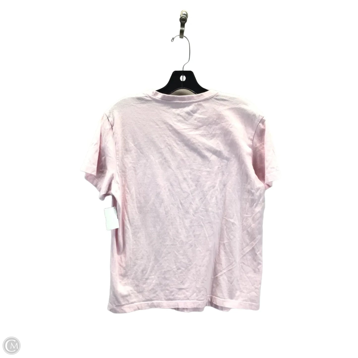 Athletic Top Short Sleeve By Adidas In Pink, Size: L