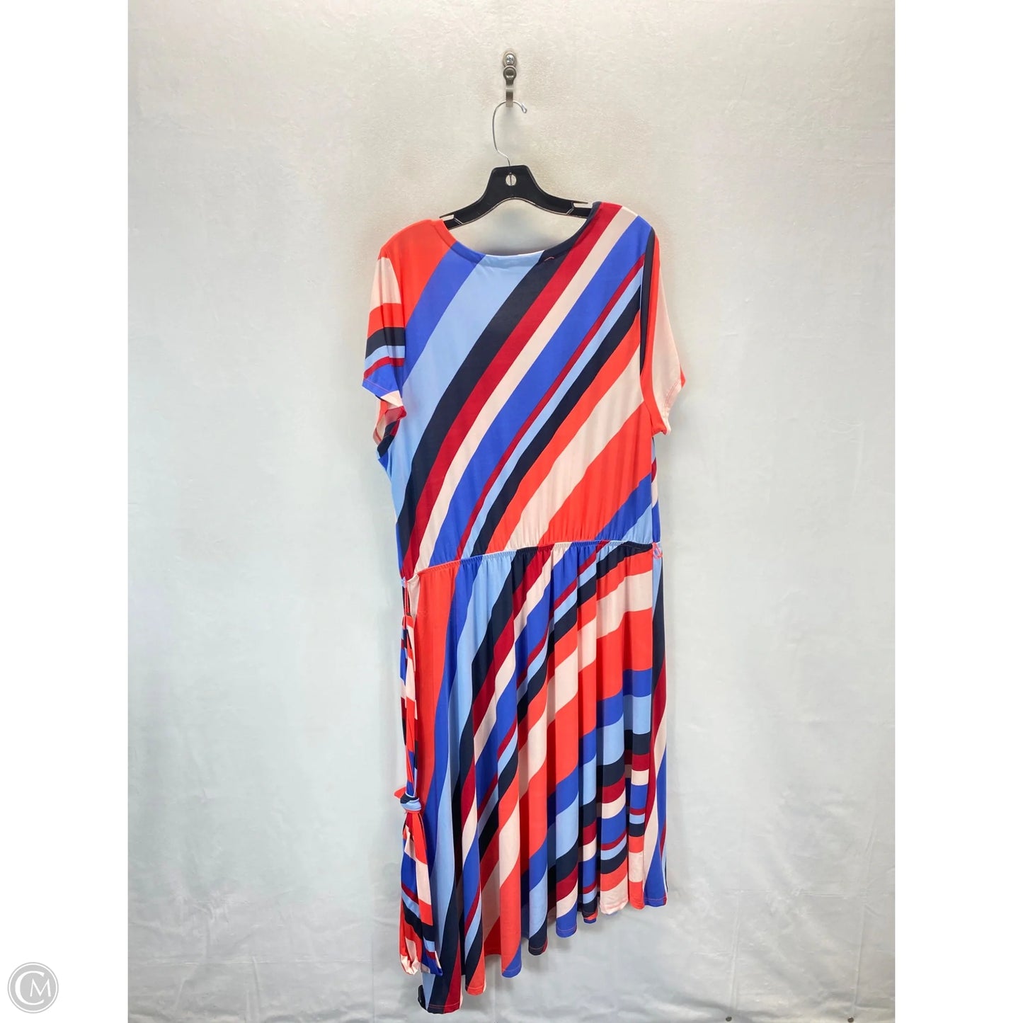 Dress Casual Midi By Lane Bryant In Blue & Red, Size: 1x