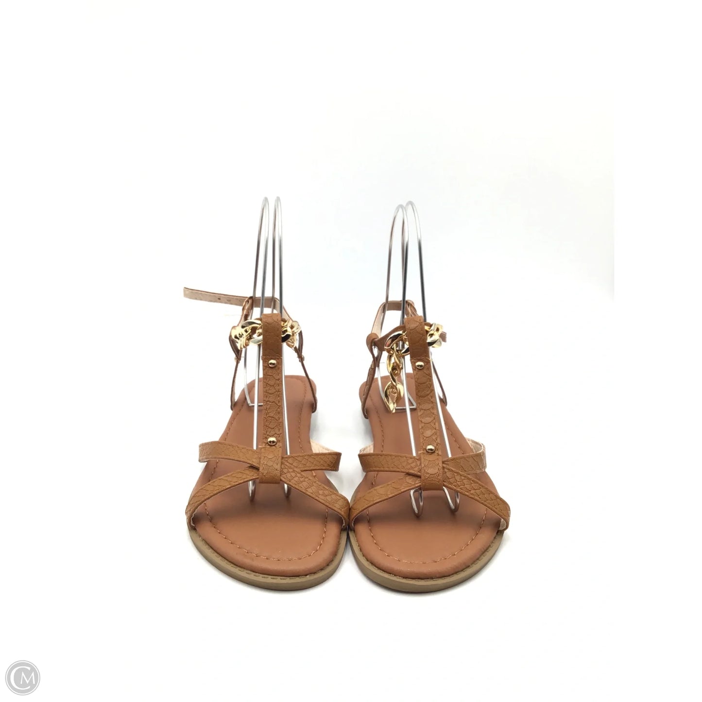 Sandals Flats By Clothes Mentor In Tan, Size: 10