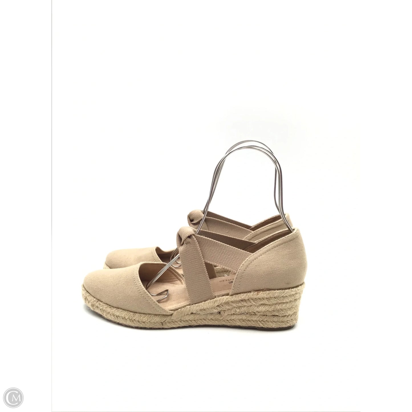 Sandals Heels Wedge By Life Stride In Beige, Size: 10