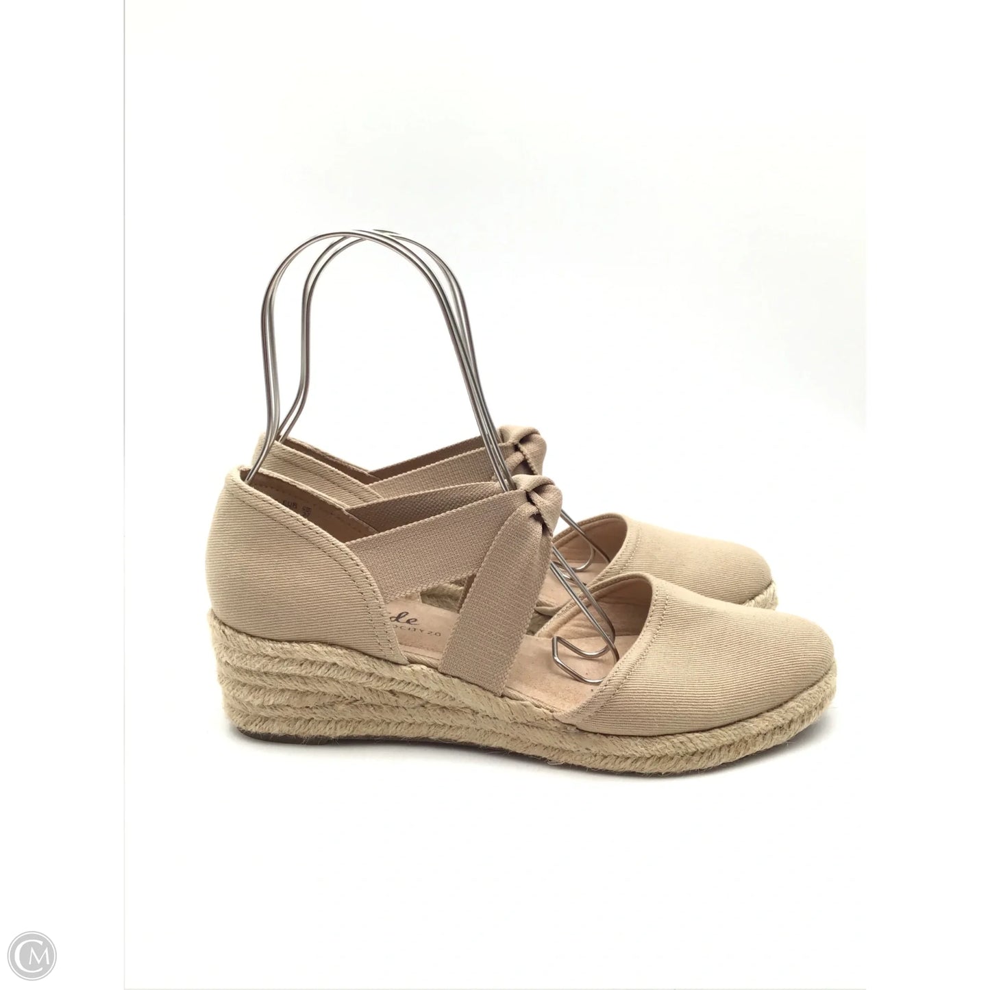 Sandals Heels Wedge By Life Stride In Beige, Size: 10