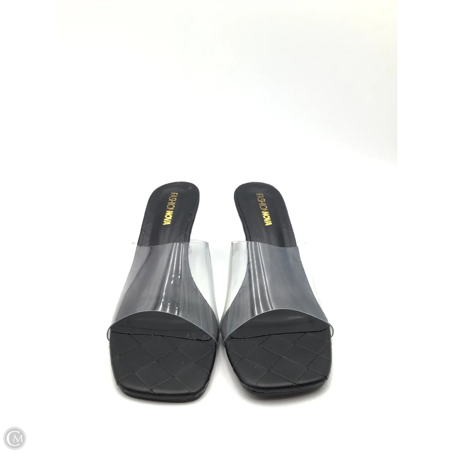 Sandals Heels Kitten By Fashion Nova In Black, Size: 8.5