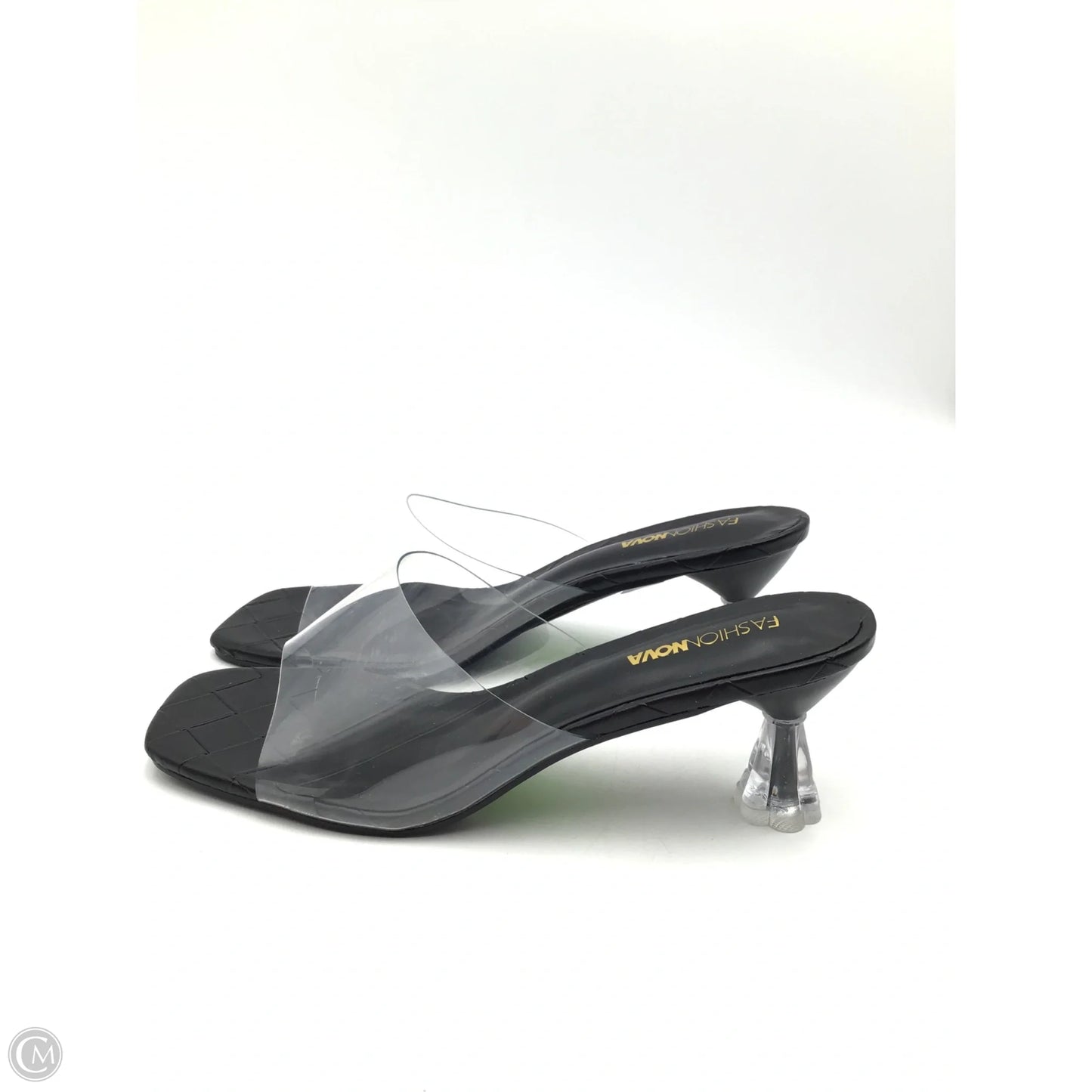 Sandals Heels Kitten By Fashion Nova In Black, Size: 8.5