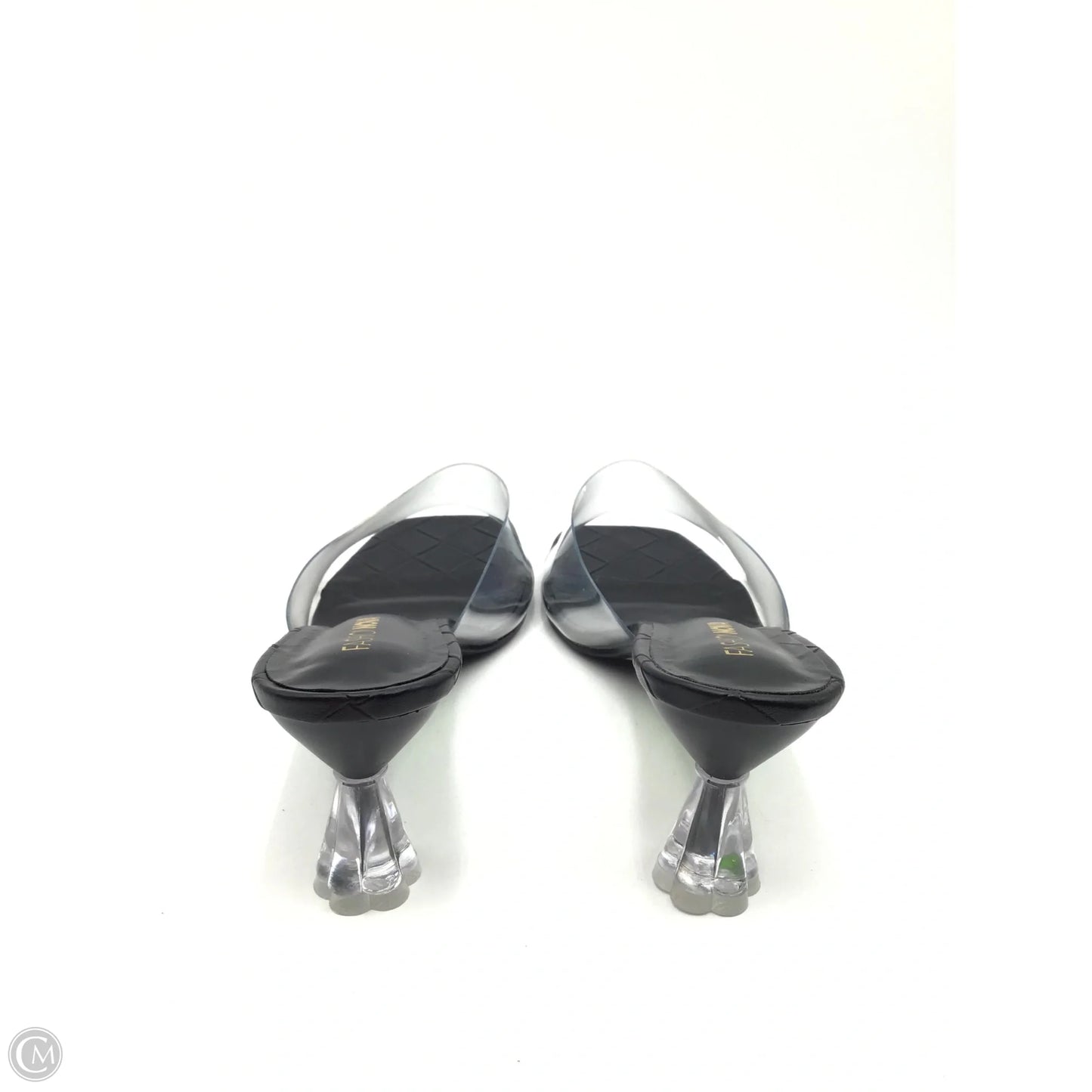Sandals Heels Kitten By Fashion Nova In Black, Size: 8.5
