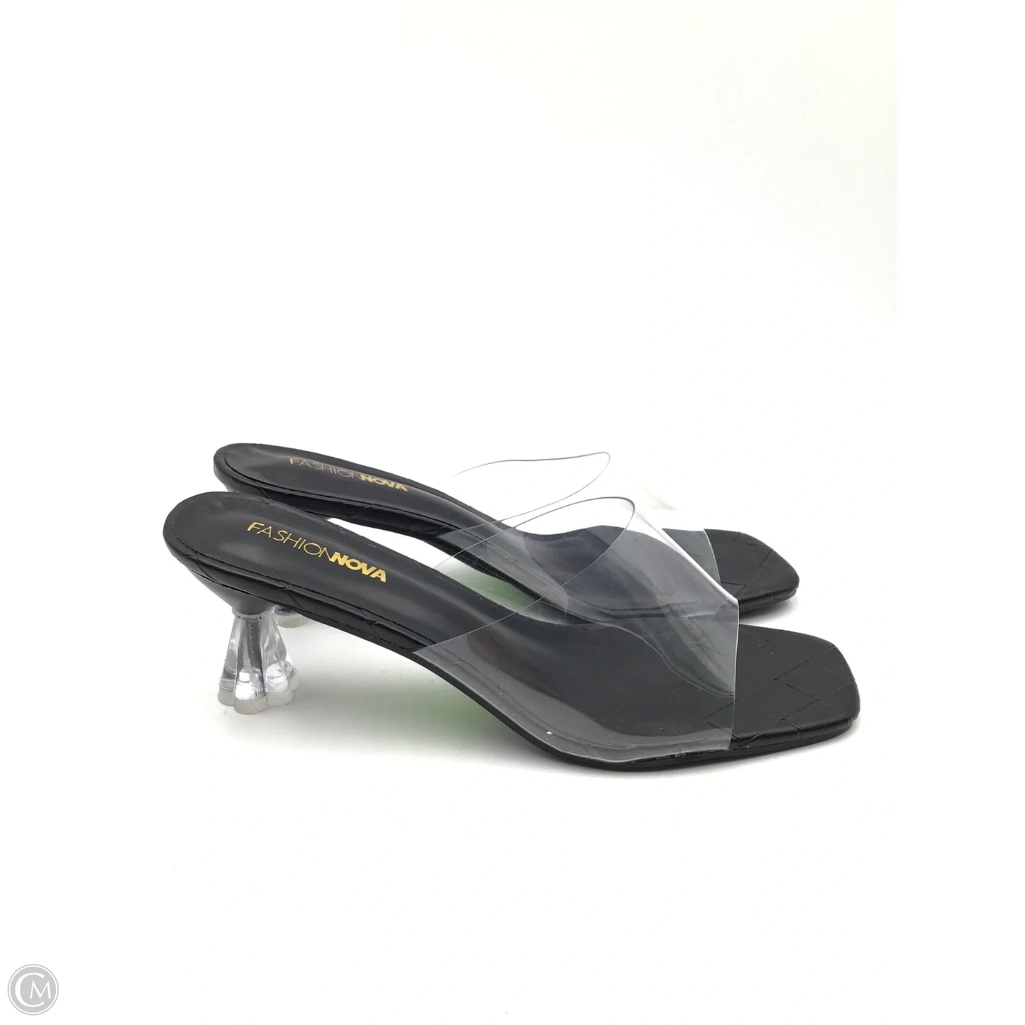 Sandals Heels Kitten By Fashion Nova In Black, Size: 8.5