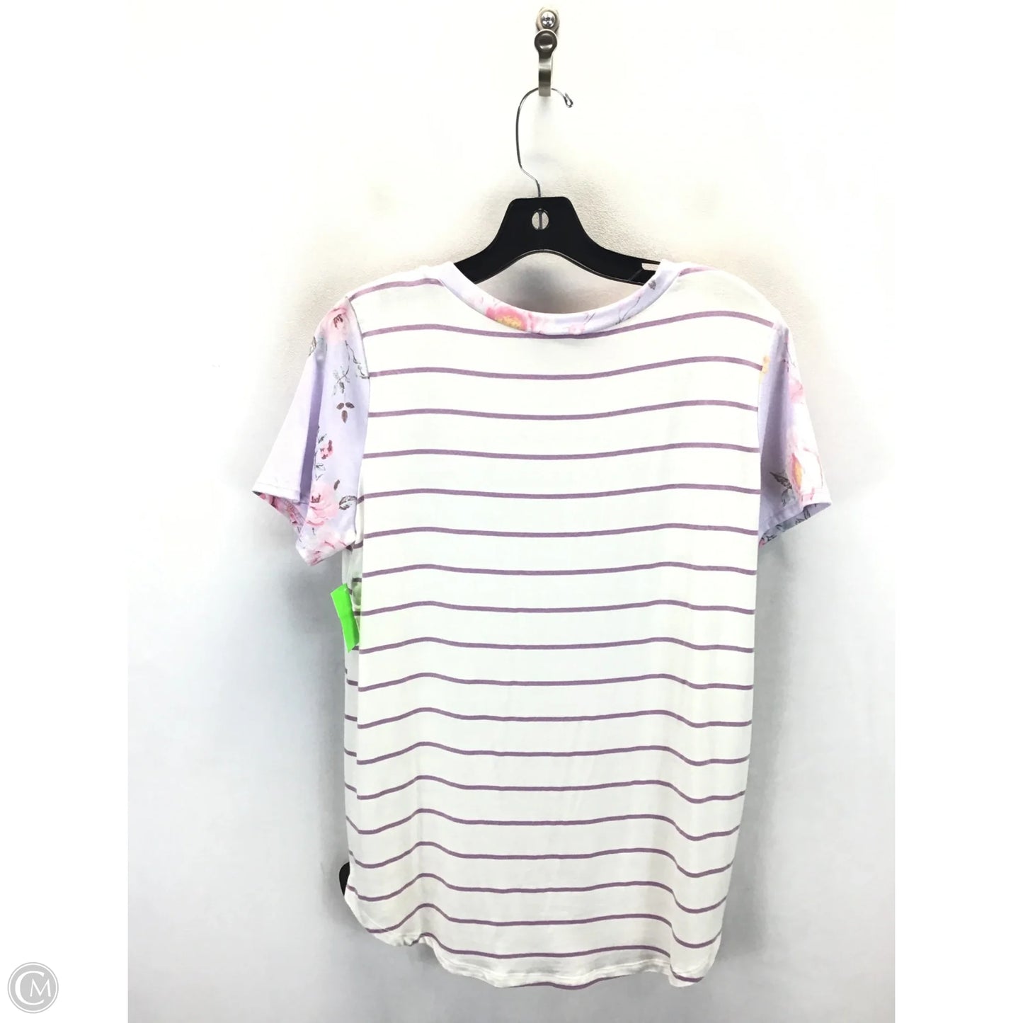 Top Short Sleeve By 7th Ray In Striped Pattern, Size: L