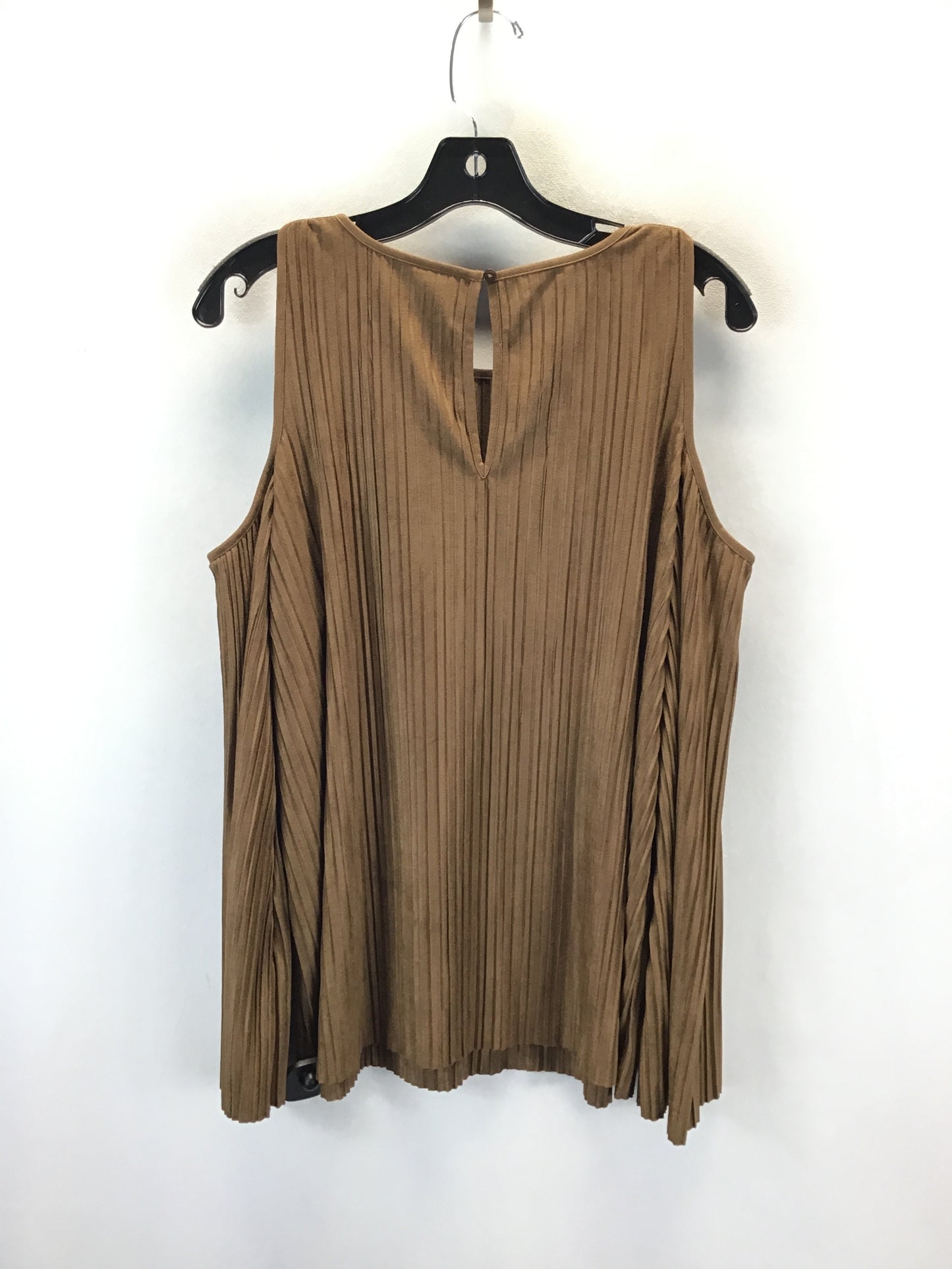 Top Long Sleeve By Chicos In Brown, Size: Xl
