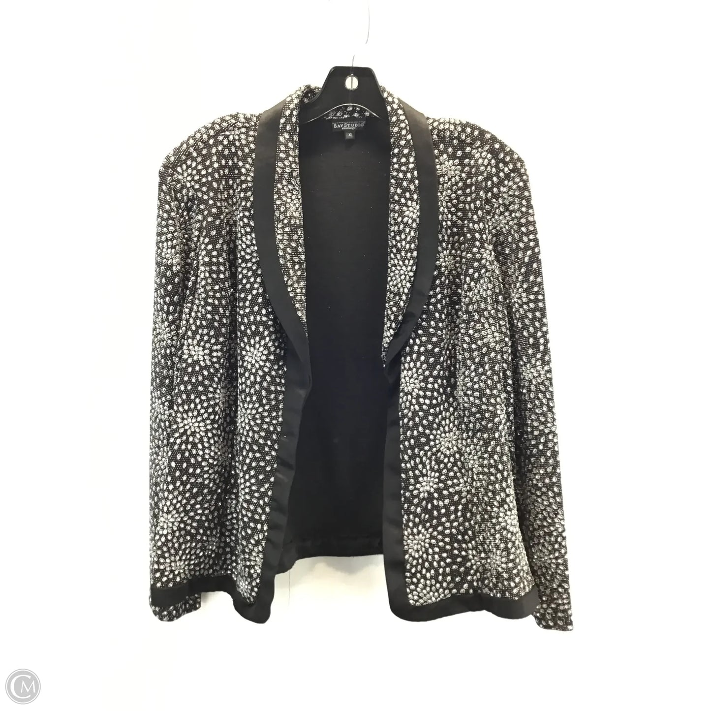 Blazer By Bay Studio In Black & Silver, Size: Xl