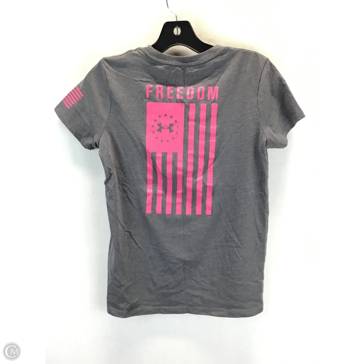 Athletic Shirt By Under Armour In Grey & Pink, Size: Xs