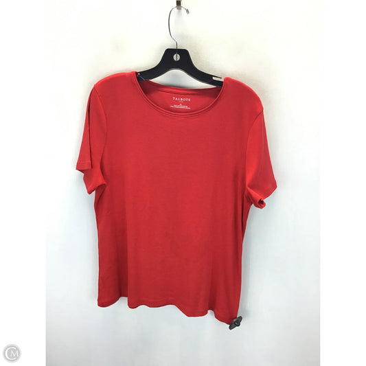 Top Short Sleeve By Talbots In Red, Size: Xl