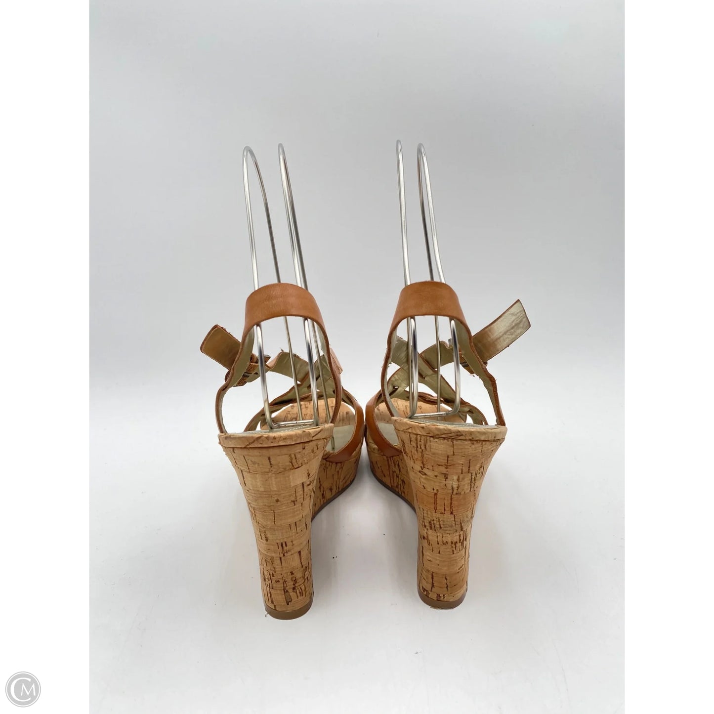 Sandals Heels Wedge By Guess In Tan, Size: 9.5