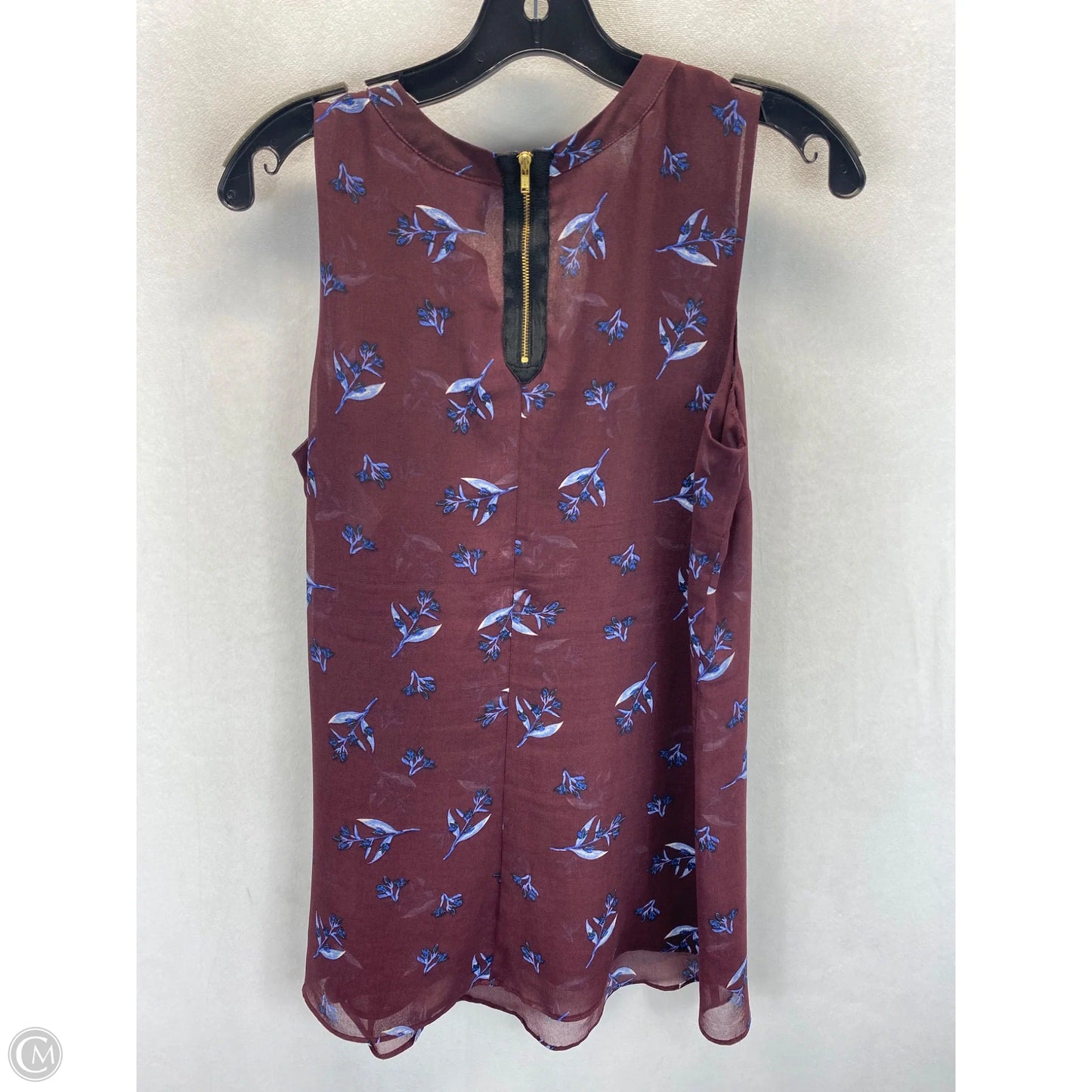 Top Sleeveless By Cabi In Maroon, Size: S