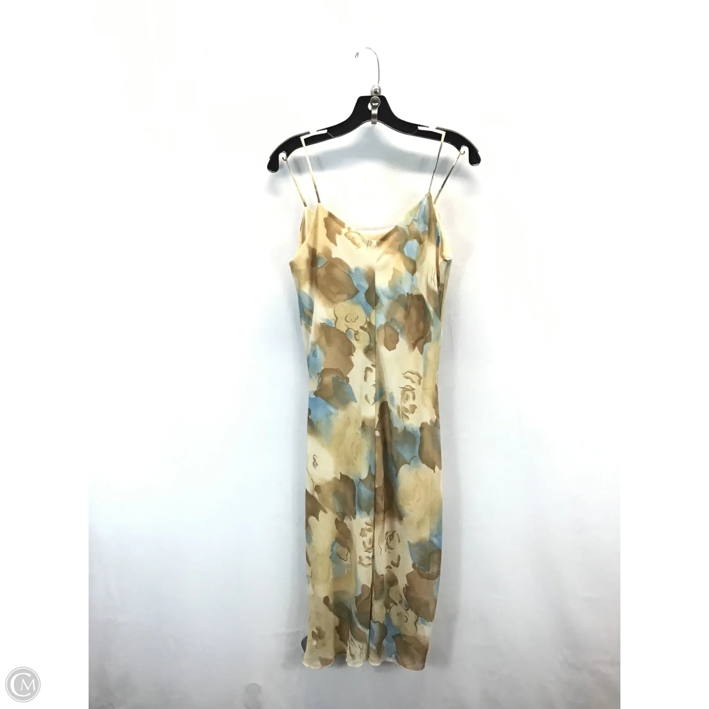 Dress Casual Midi By Clothes Mentor In Blue & Brown, Size: L