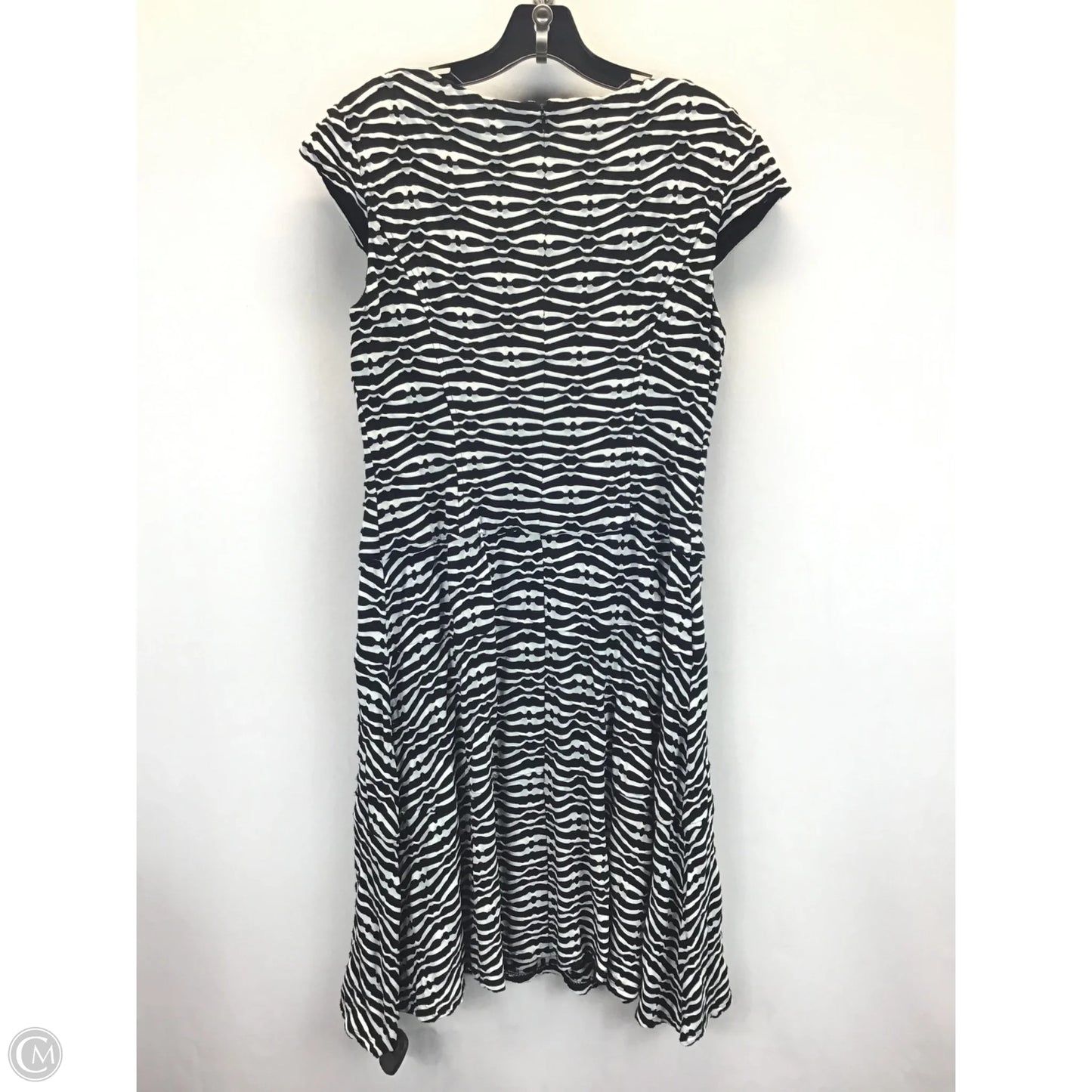 Dress Casual Midi By Anne Klein In Black & White, Size: 10