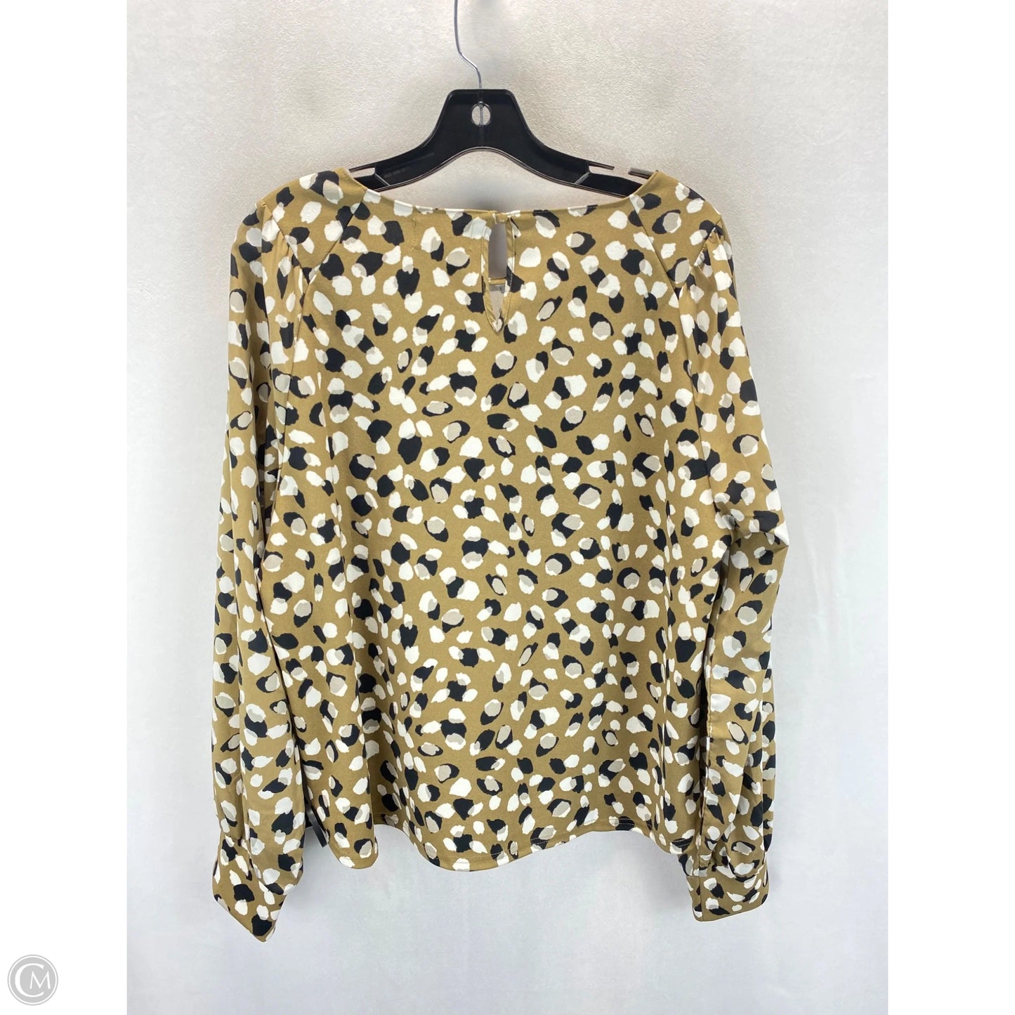 Top Long Sleeve By Melloday In Black & Tan, Size: Xl