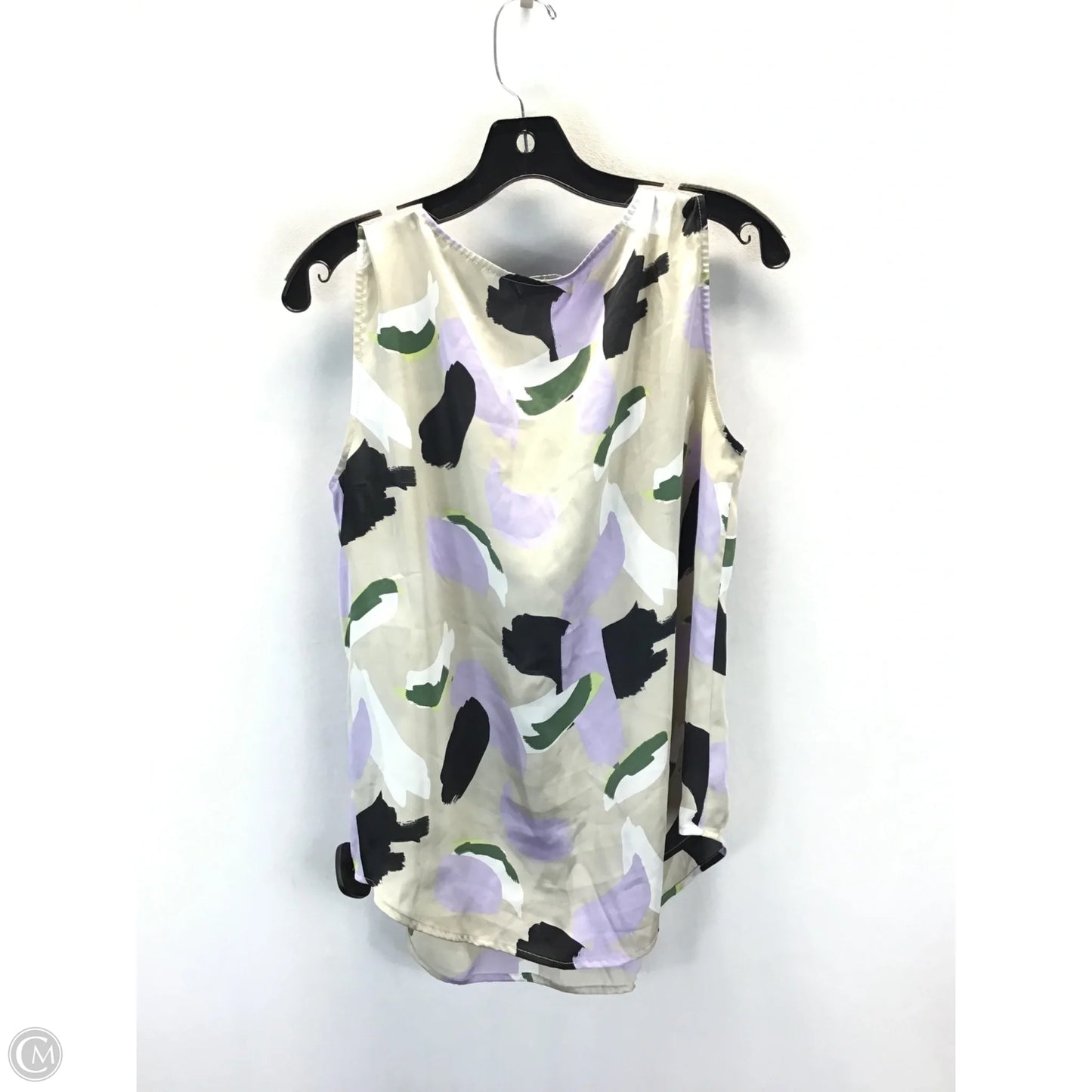 Top Sleeveless By Nine West In Cream & Purple, Size: L