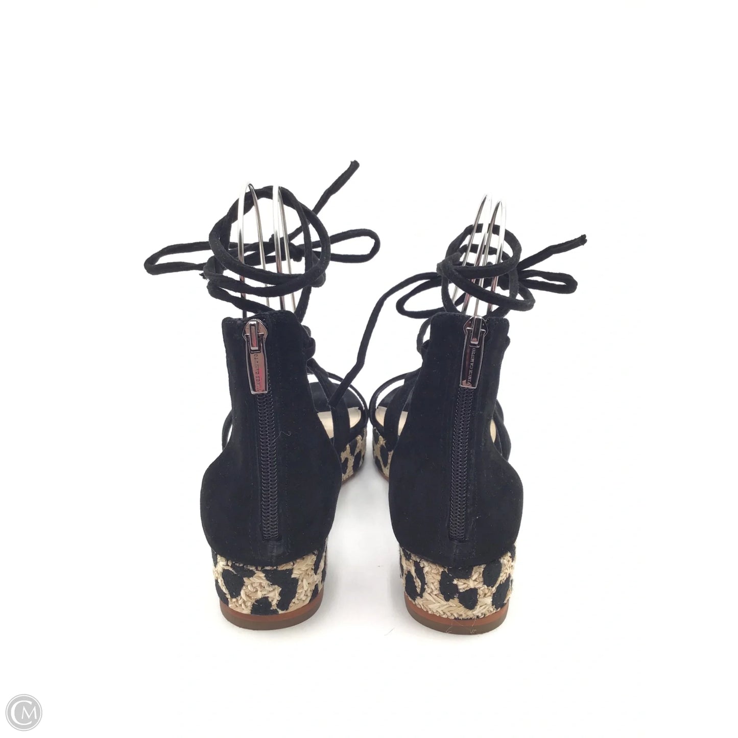 Sandals Heels Platform By Vince Camuto In Black & Tan, Size: 10