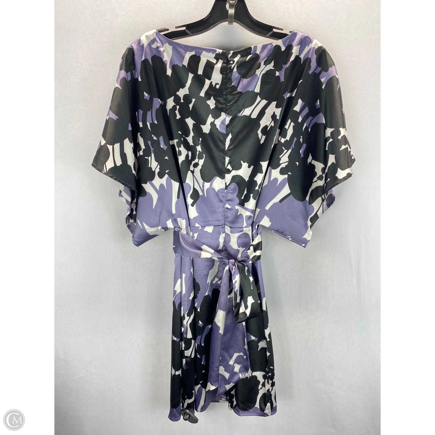 Dress Casual Midi By Bcbgmaxazria In Black & Purple, Size: S