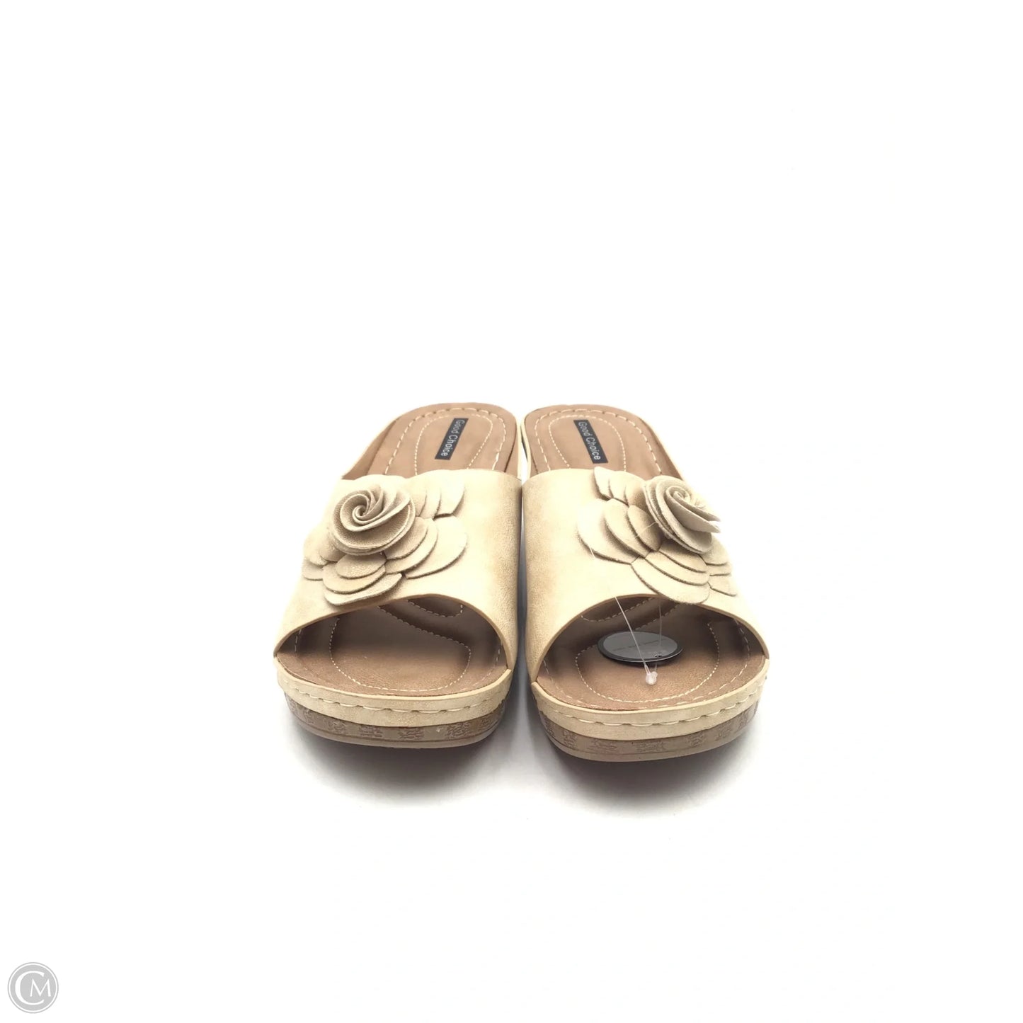 Sandals Heels Wedge By Clothes Mentor In Black, Size: 9.5