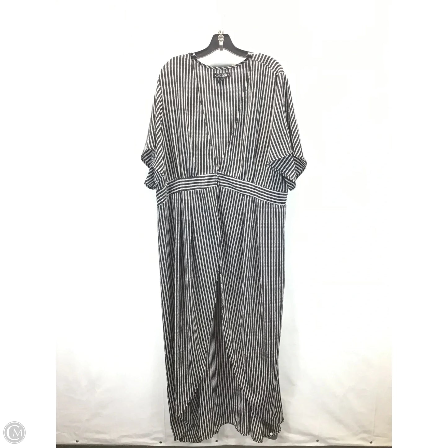 Kimono By Clothes Mentor In Black & White, Size: 3x