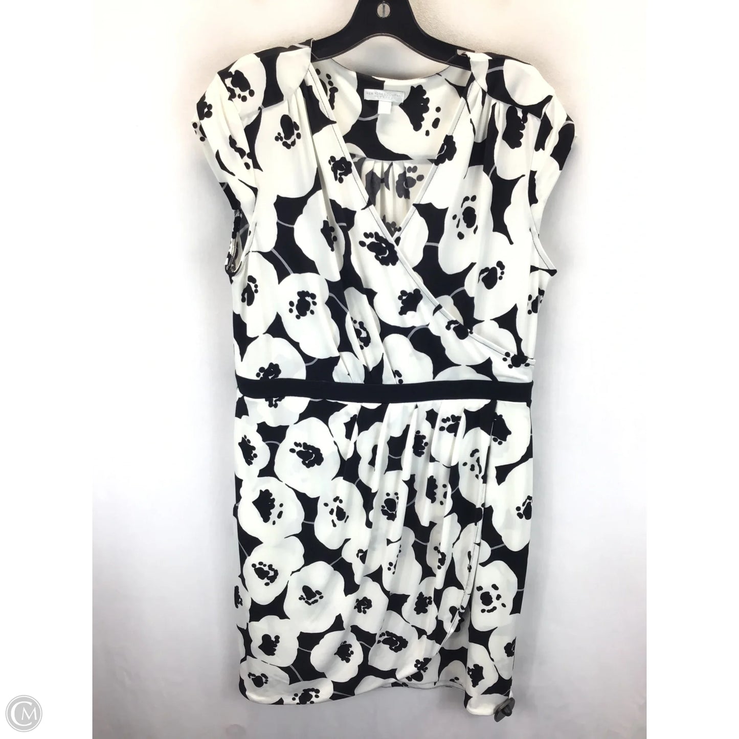 Dress Casual Midi By New York And Co In Black & White, Size: Xl
