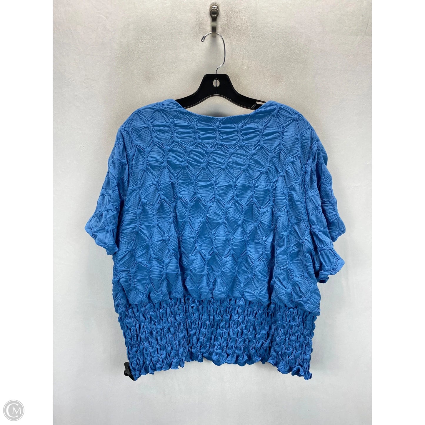 Blouse Short Sleeve By Ashley Stewart In Blue, Size: 22