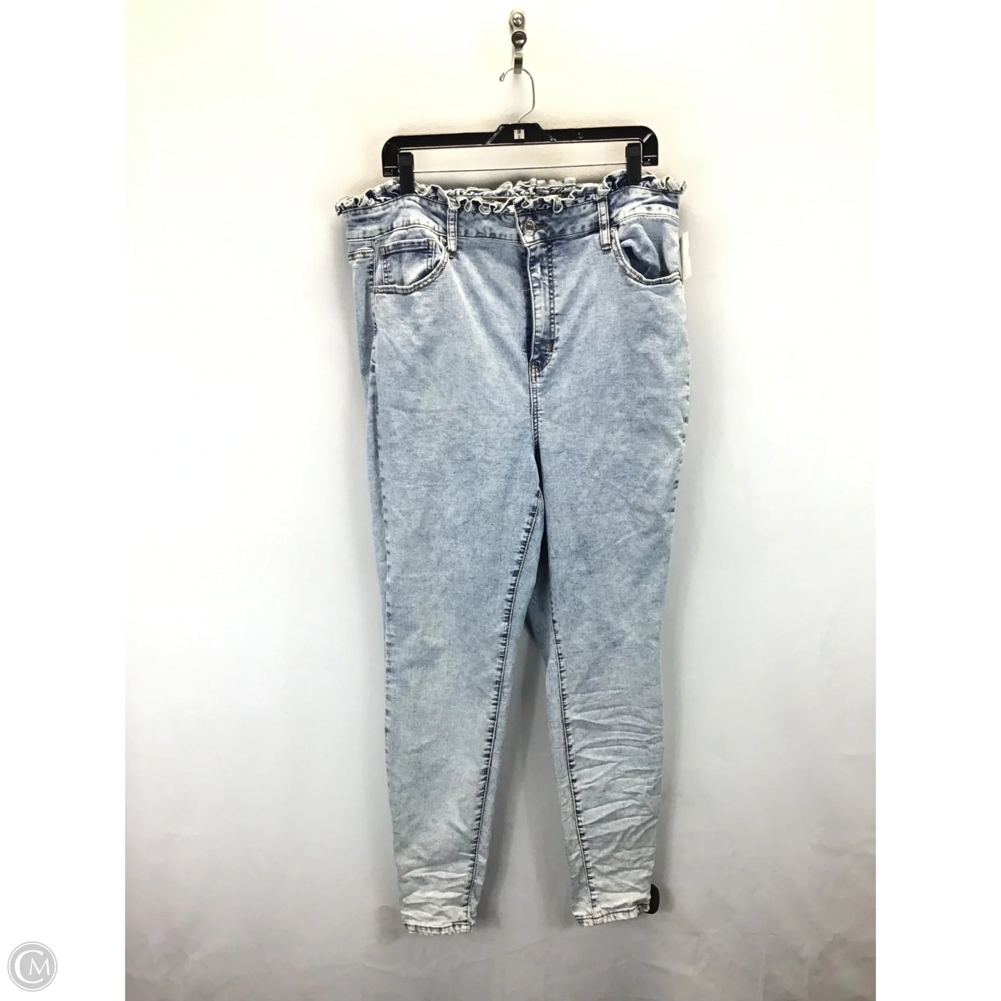 Jeans Straight By Fashion To Figure In Blue Denim, Size: 18